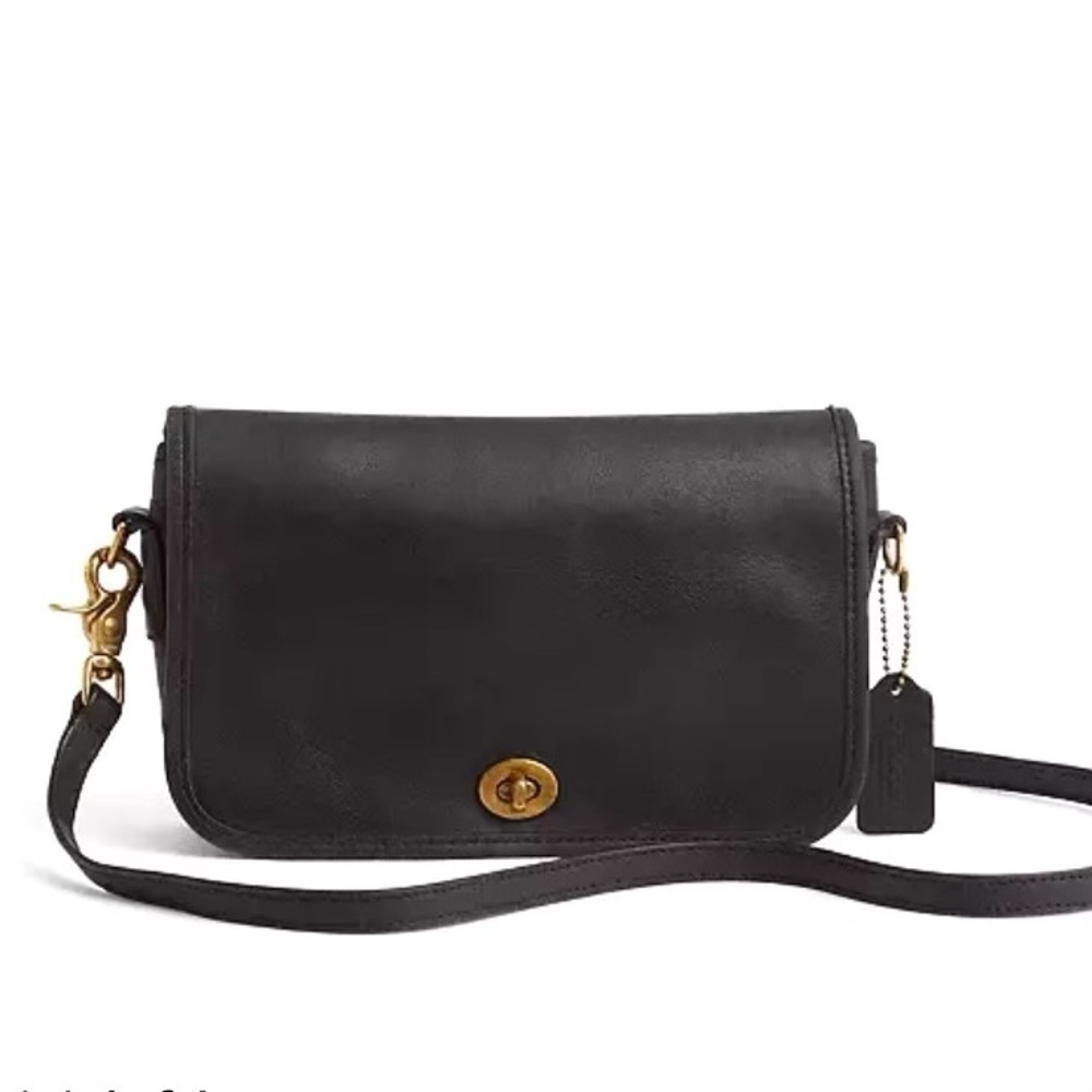 COACH Vintage Convertible Clutch, black leather